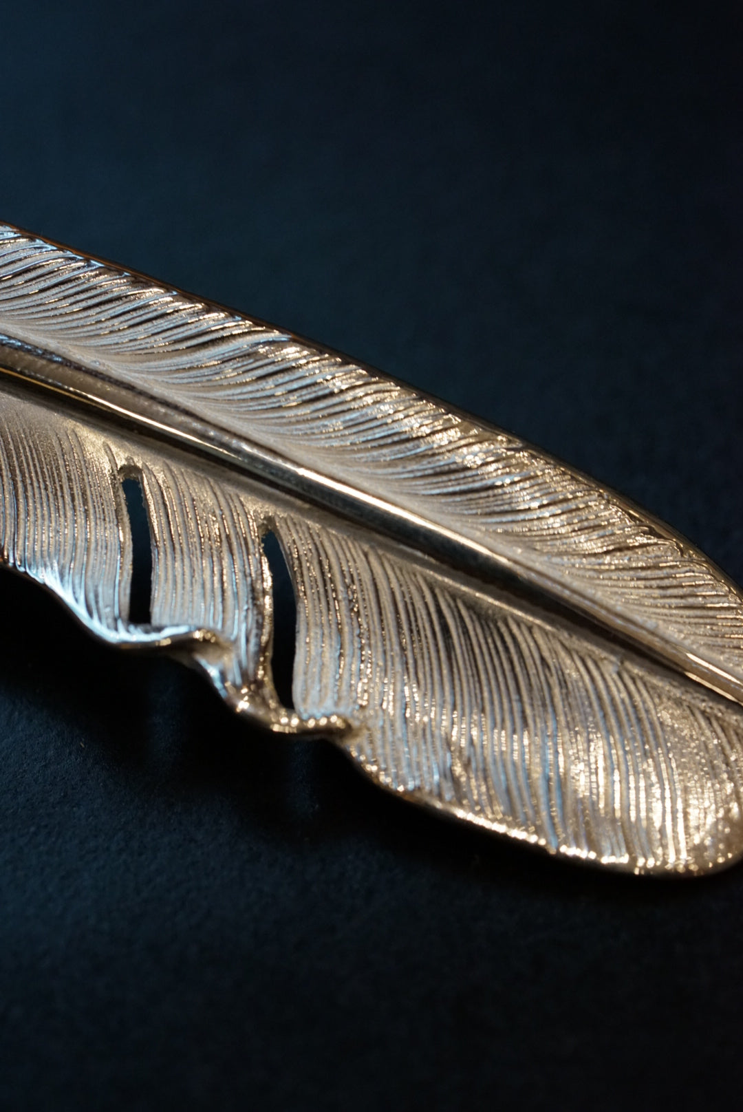 Silver Feather Pendant L