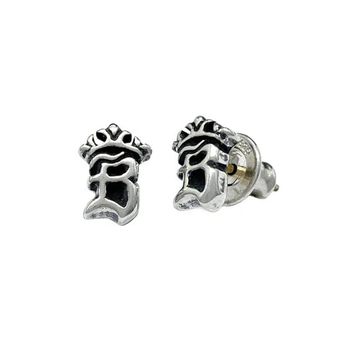 E228 "B" Crown Earrings