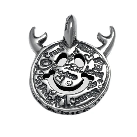 C383GR Graffiti Happy Face Charm - Antlers