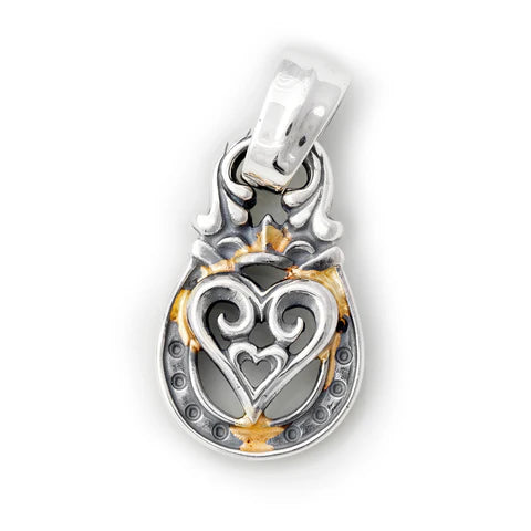 PN1036-E Horseshoe Pendant "TRIBAL HEART" Top - Large