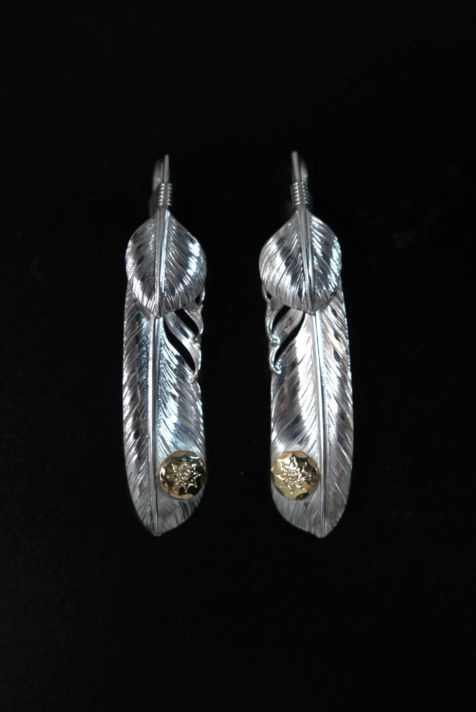 Albatory Top Silver 18K Gold Point Feather L