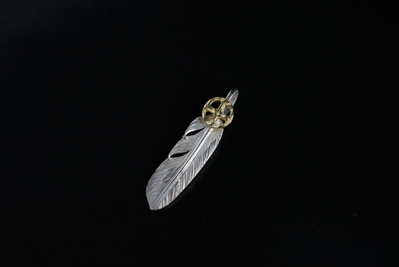 Albatory 18K Gold Wheel Silver Feather S