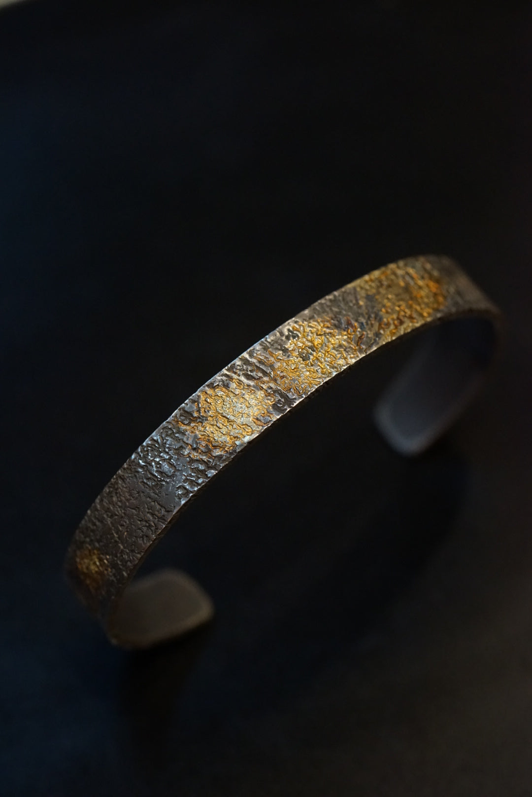 18K Gold Braze Bangle / Rough