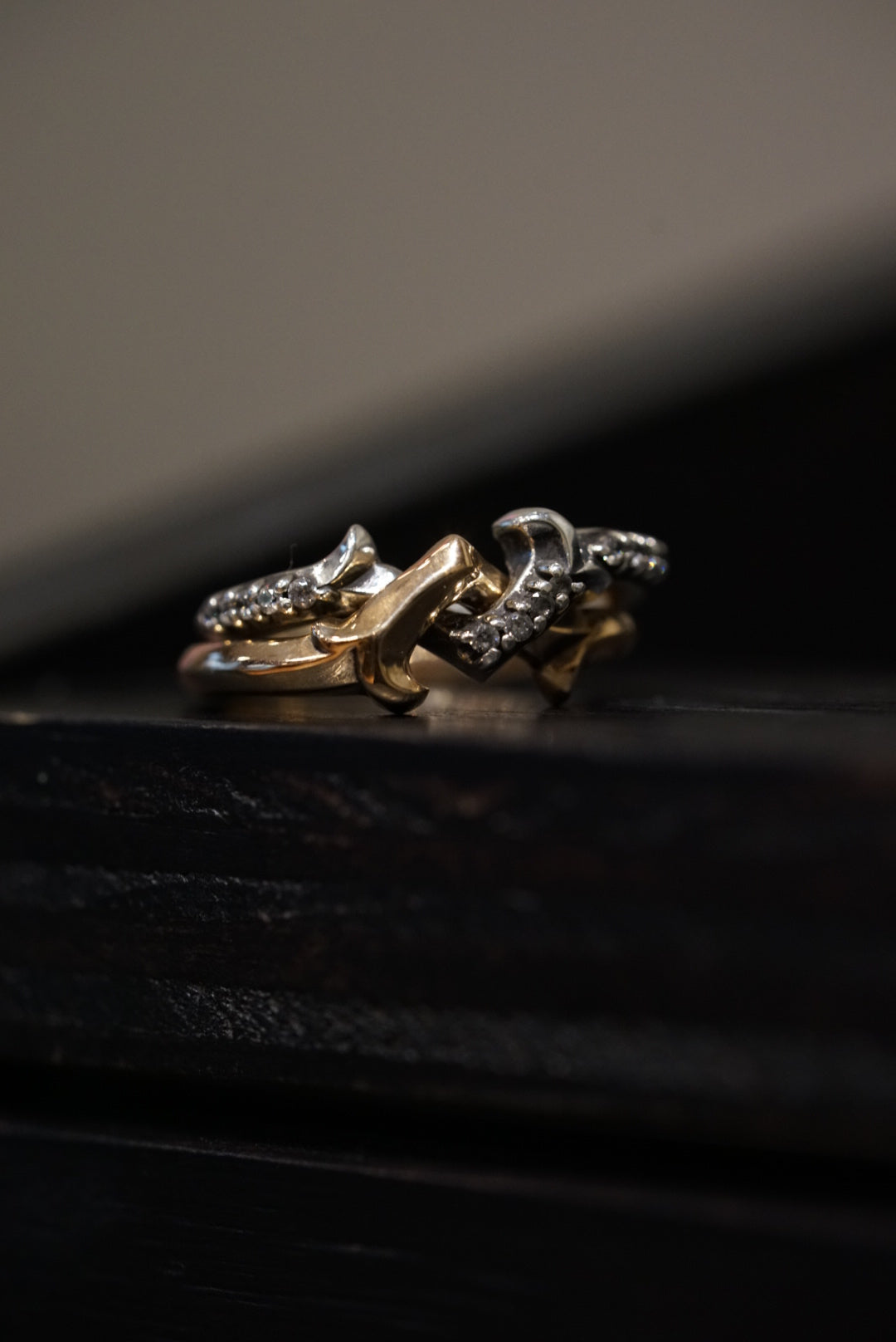 Gimmel Ring with Stone