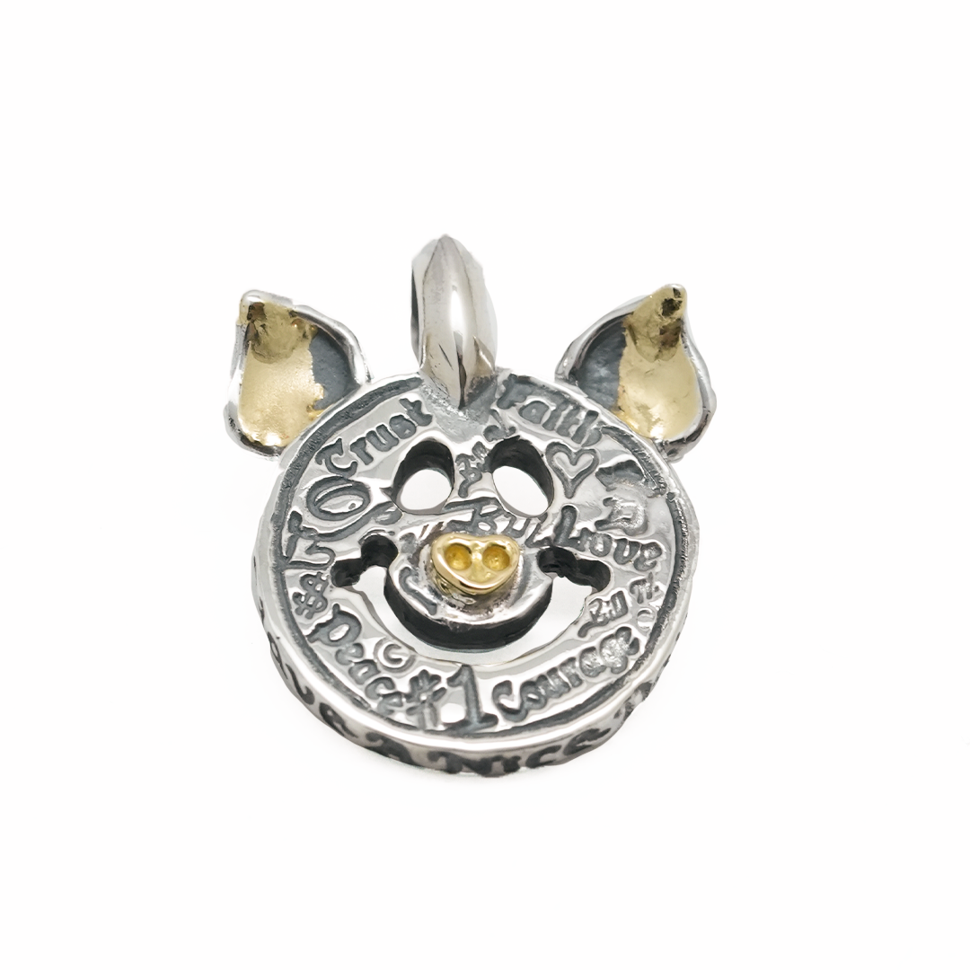 BWL Charm for unisex | Bill Wall Leather C382GRC Happy Face Charm