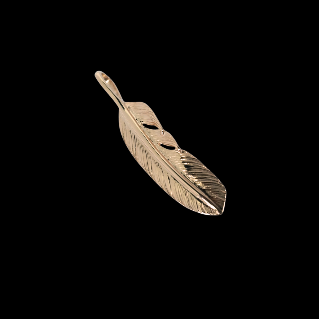 Albatory 18K Rose Gold Feather S