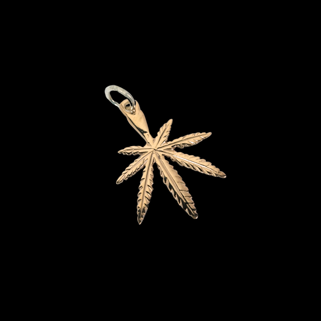 Albatory 18K Rose Gold Cannabis Leaf