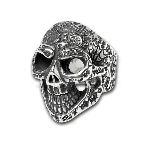 R346 Graffiti Master Skull Ring