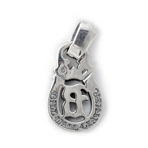 PN1036-F Horseshoe Pendant "B-INITIAL" Top - Large