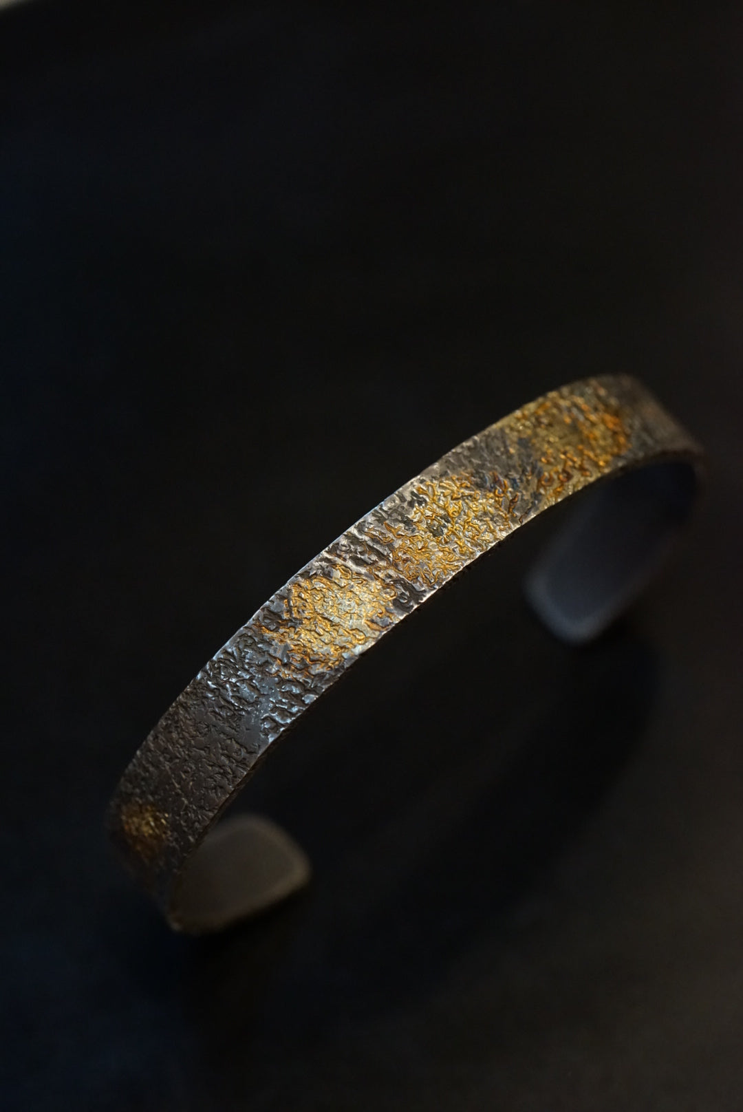 18K Gold Braze Bangle / Rough