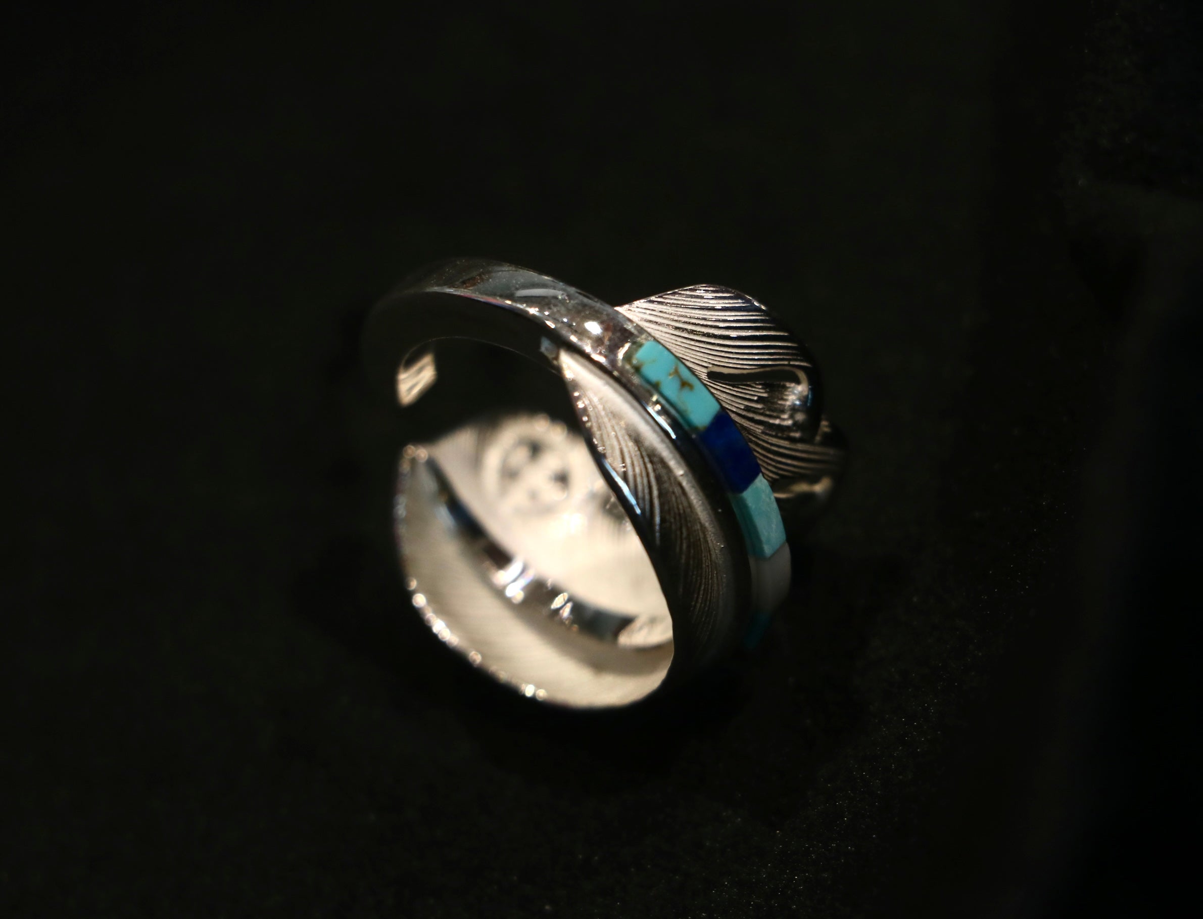 Inlay 羽毛戒指S