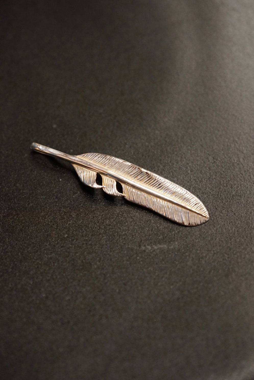 Silver Dollar Craft 925 Silver Feather Pendant S
