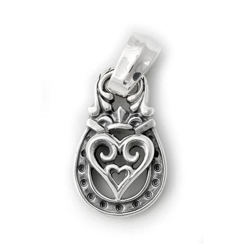 PN1036-E Horseshoe Pendant "TRIBAL HEART" Top - Large