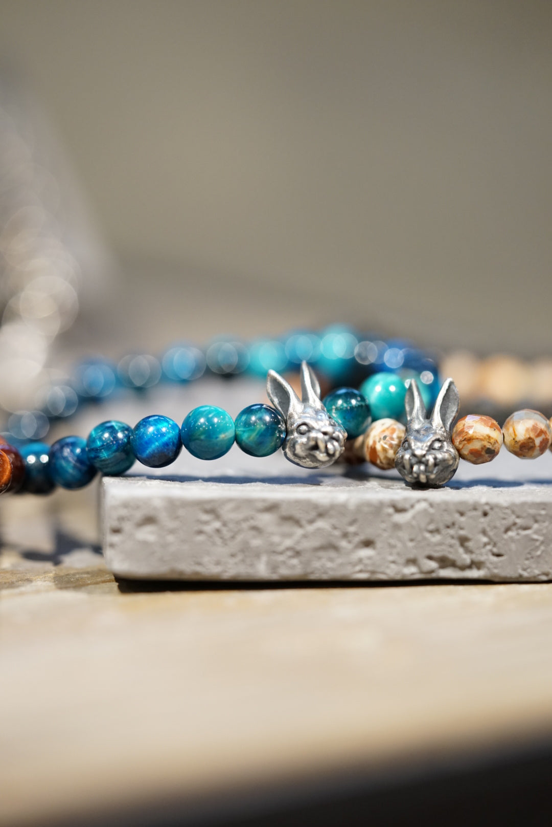 Mad Cult Evil Rabbit Stone Bracelet
