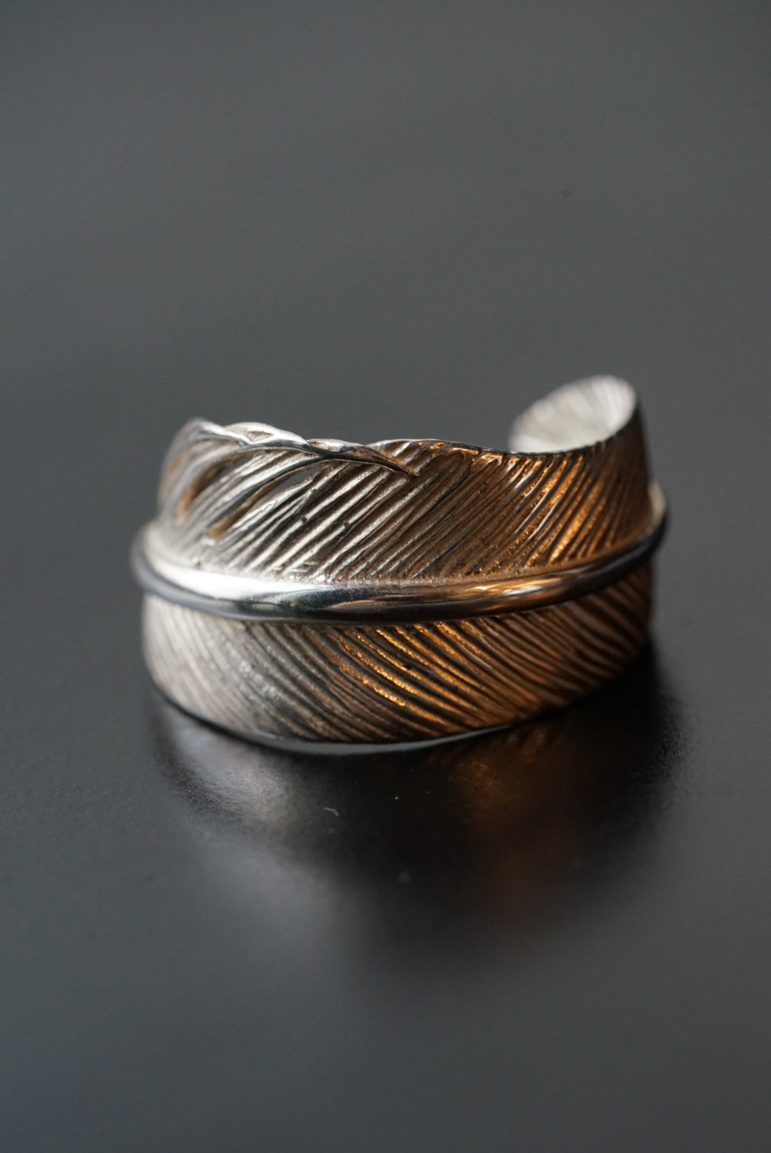 Silver Feather Ring