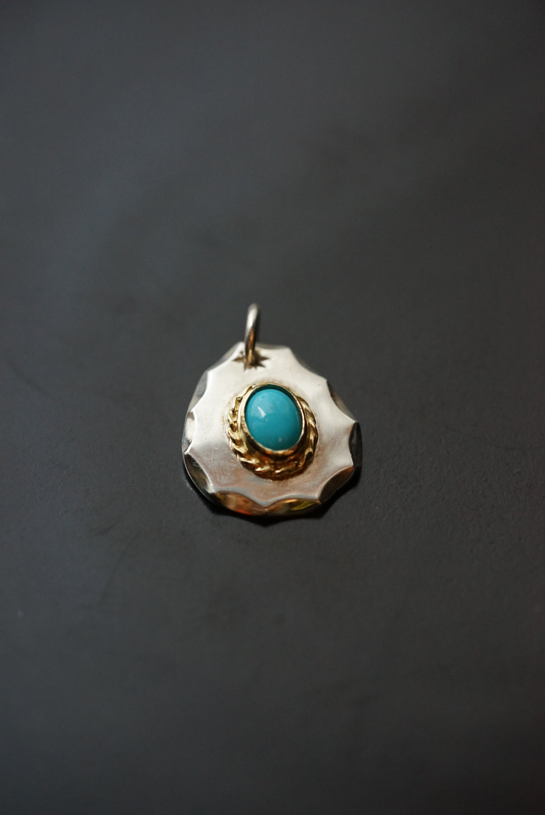 Albatory 18K Gold Cup Turquoise Metal Top S