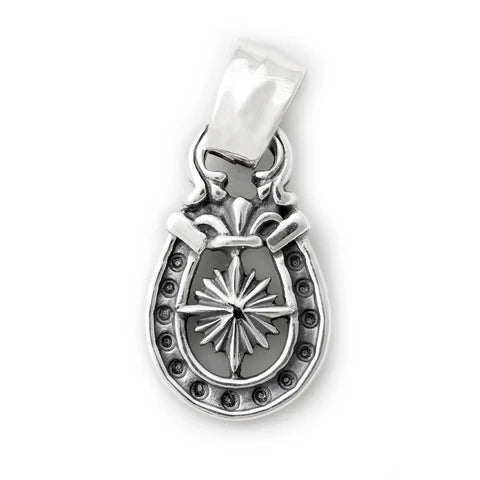 PN1037-D Horseshoe Pendant "NAUTICAL STAR" Top - Medium