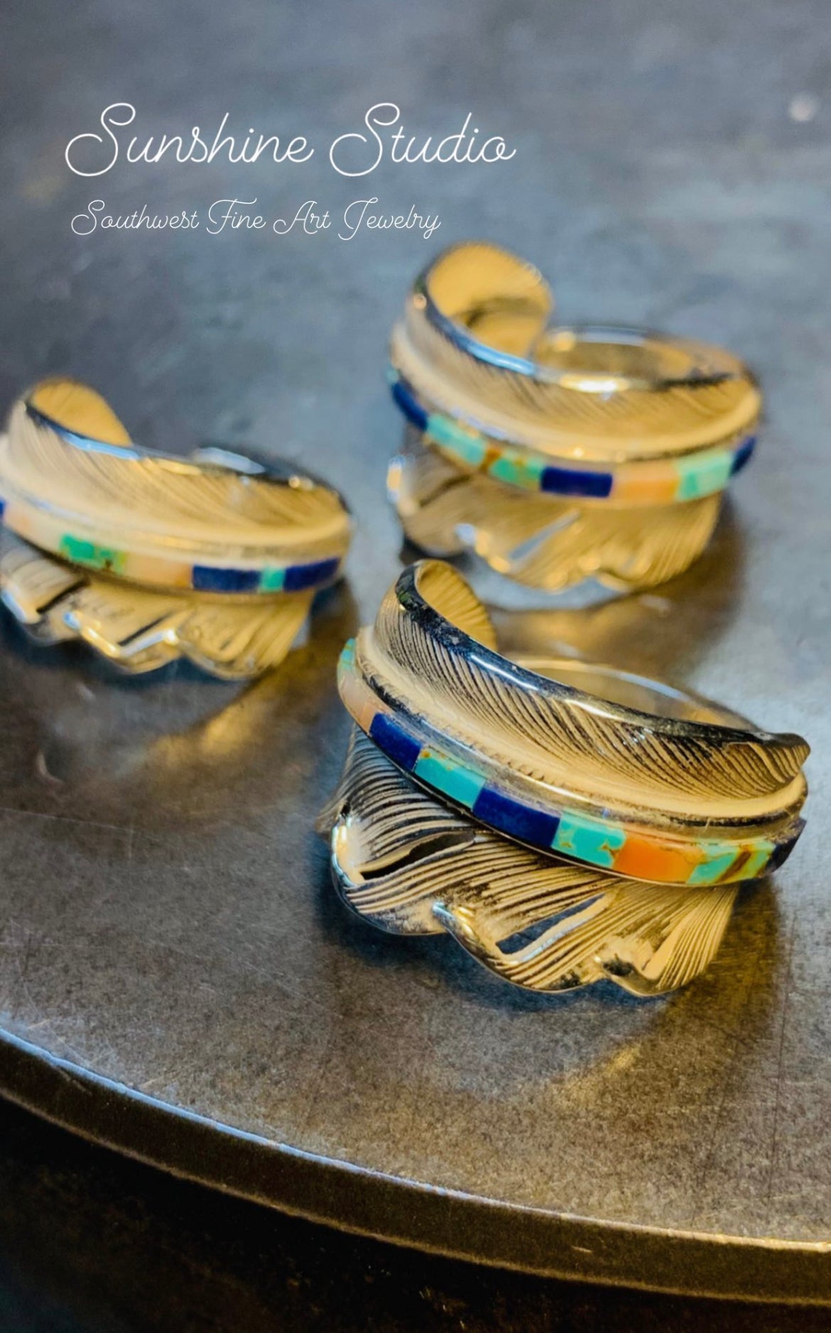 Inlay 羽毛戒指S