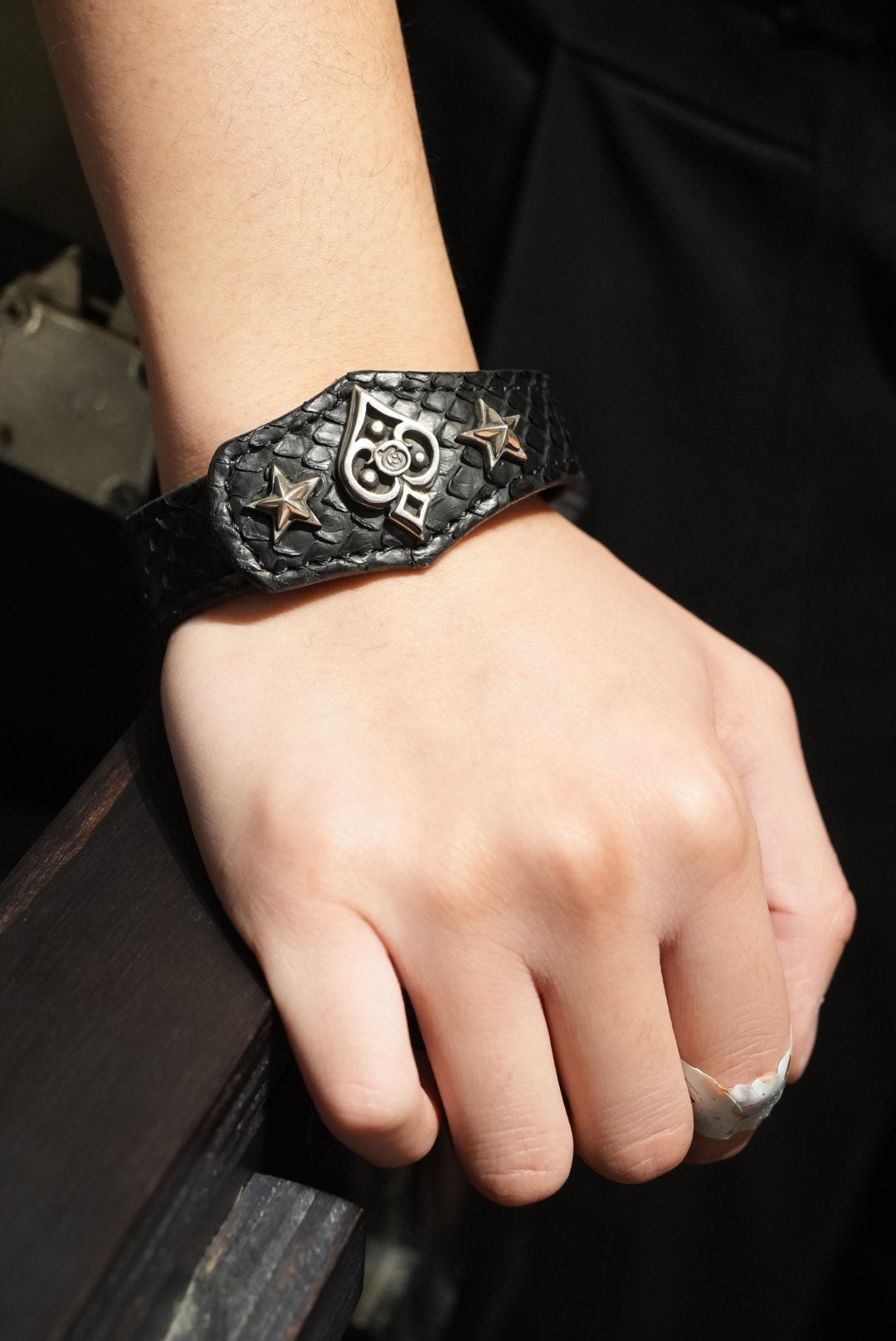 L,S,D Spade Dive / Leather Bracelet / LB-002