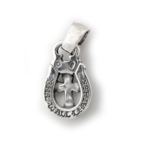 PN1037-B Horseshoe Pendant "CROSS" Top - Medium