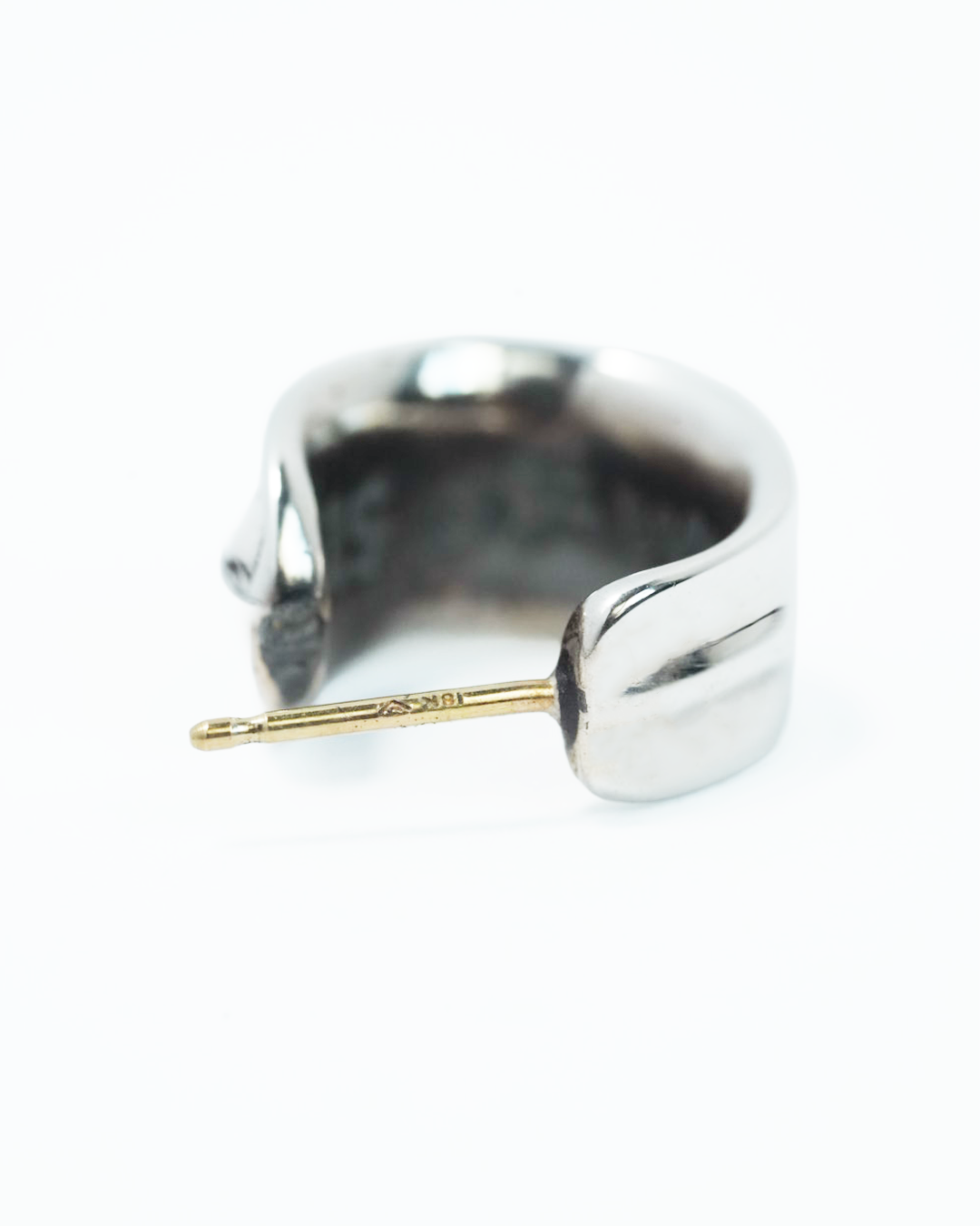 E214 "B" Crown Hoop Earrings