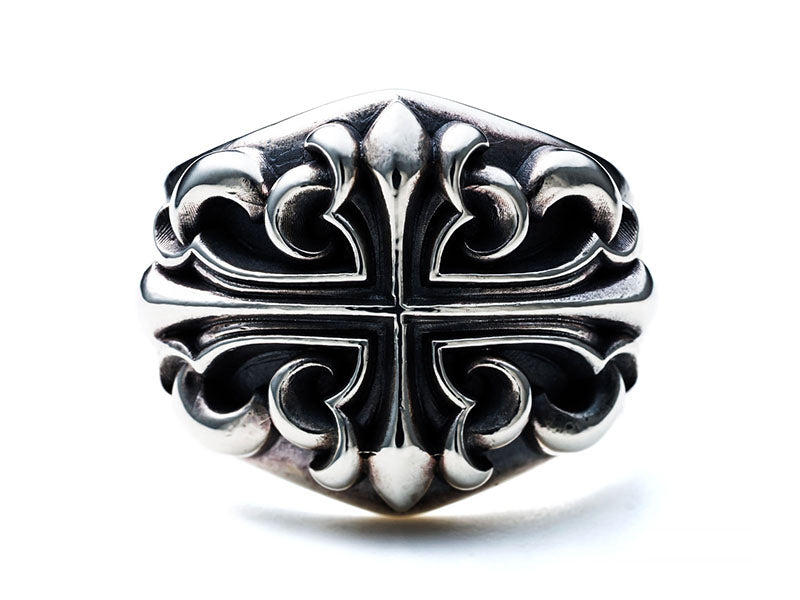 Blooming Cross Ring: Wide