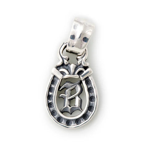 PN1037-F Horseshoe Pendant "B-INITIAL" Top - Medium