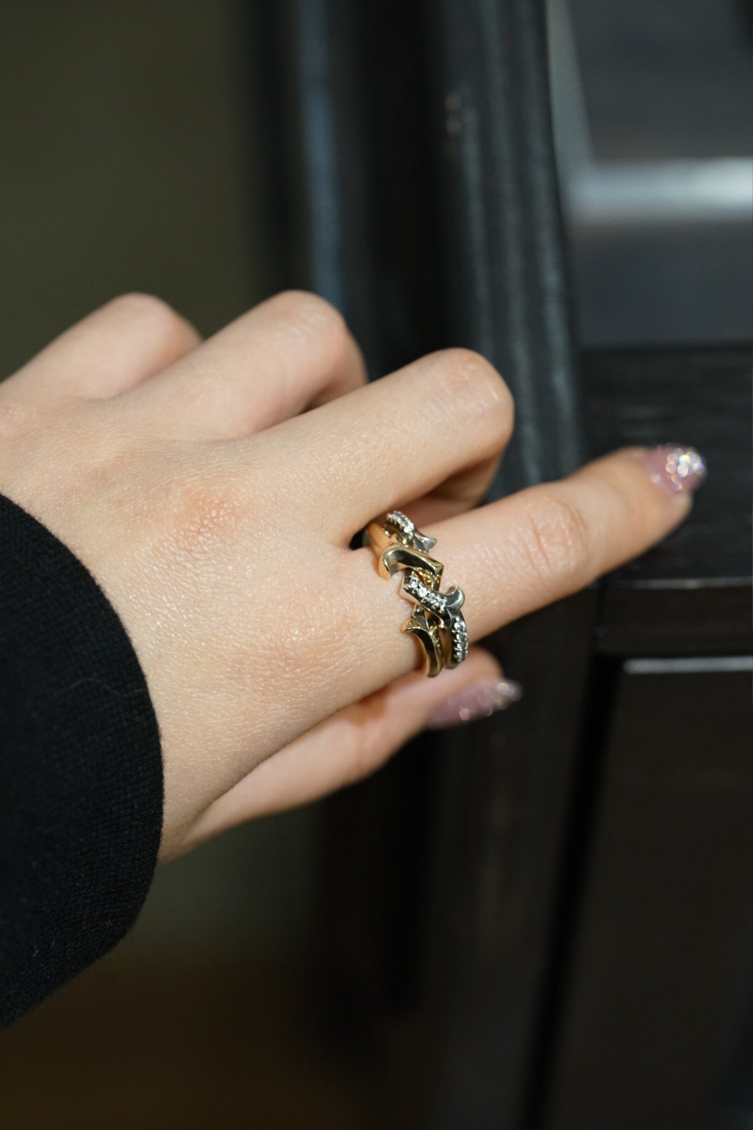 Gimmel Ring with Stone