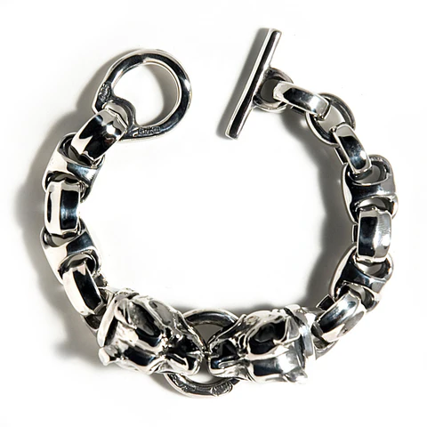 BWL - B544 Dog Head Hide Bracelet 1