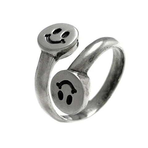 BWL - FSR-103 Double Happy Face Ring 1