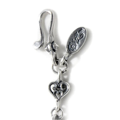 BWL - N887 Round Chain With Tiny Charm And Oval BWL Tag Necklace 7