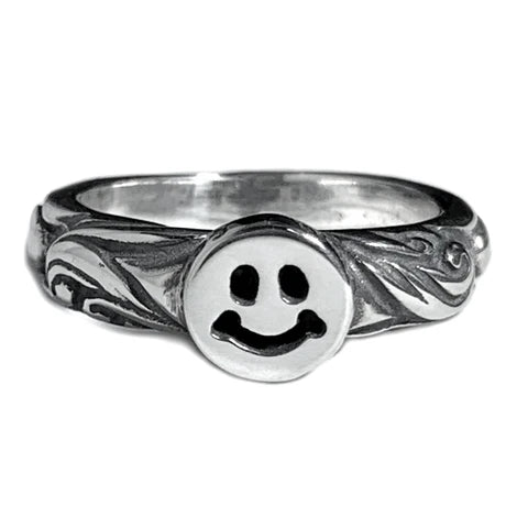 BWL - R457 4mm Special Edition Band with Tiny Happy Face 3