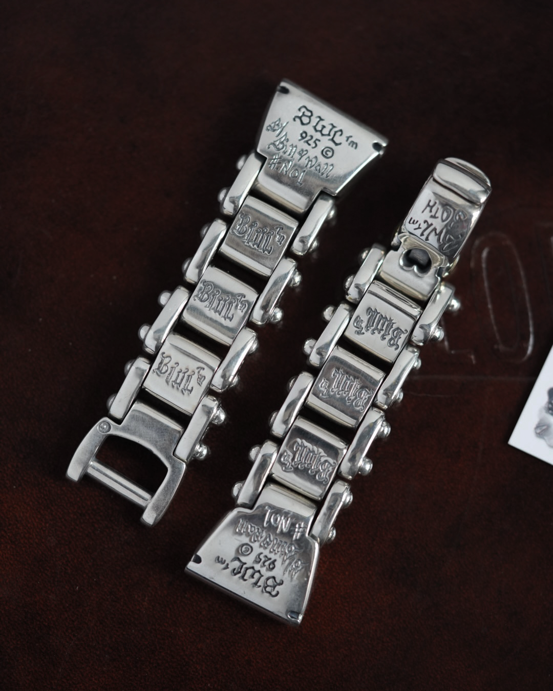 Bill Wall Leather Watch Band - 925 Silver x 18K Gold