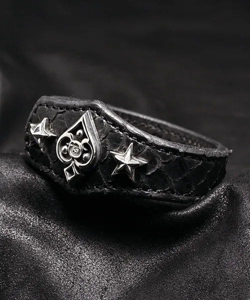 Loud Style Design Spade Dive / Leather Bracelet / LB-002