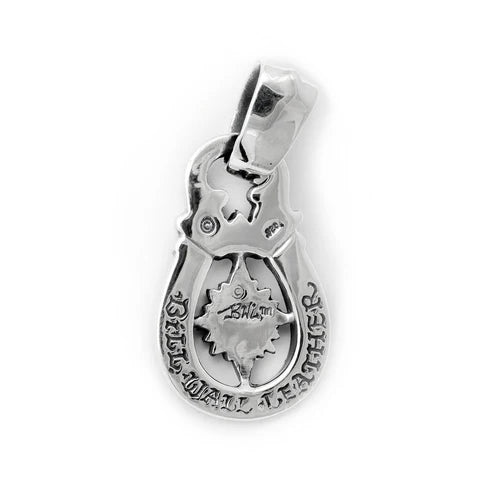 PN1036-D Horseshoe Pendant "NAUTICAL STAR" Top - Large
