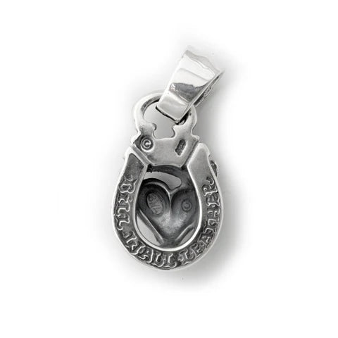 PN1037-C Horseshoe Pendant "HEART with BANNER" Top - Medium