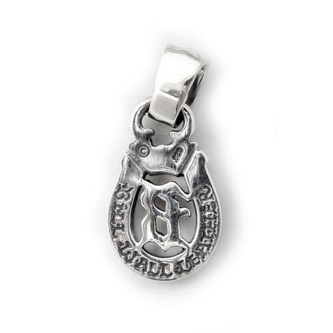 PN1037-F Horseshoe Pendant "B-INITIAL" Top - Medium