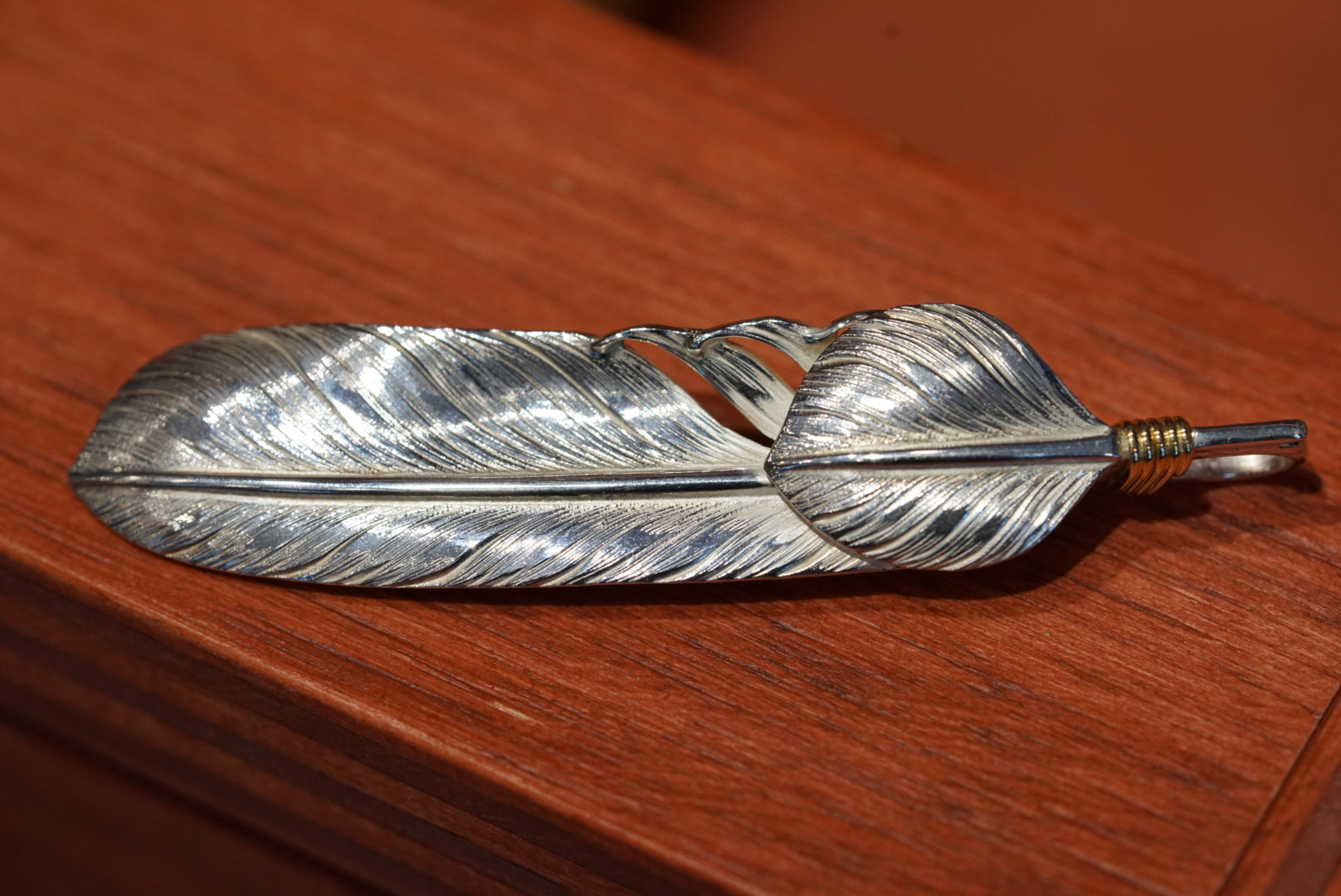 Albatory Top Silver Gold Rope Feather L