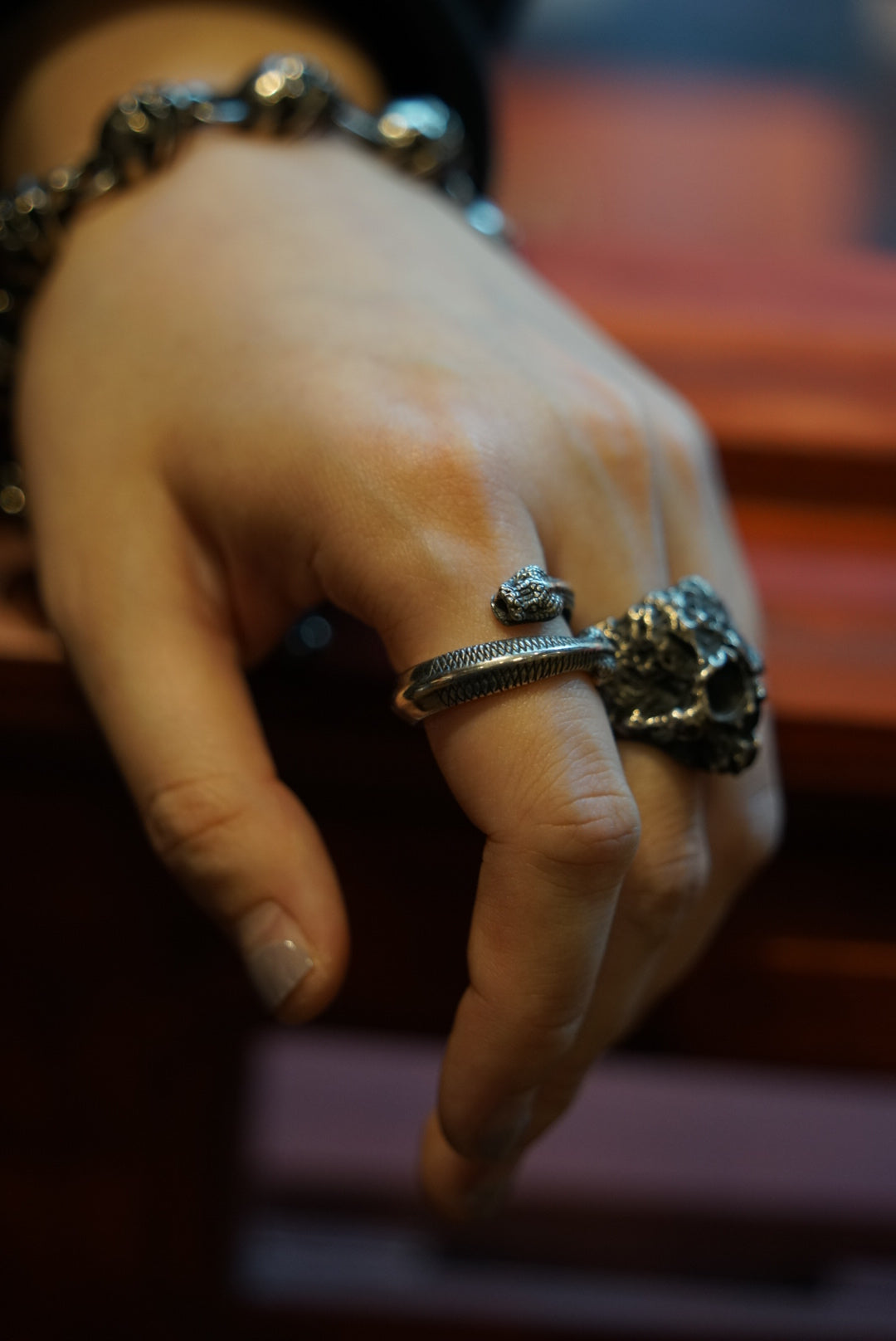 Double Head Snake Ring