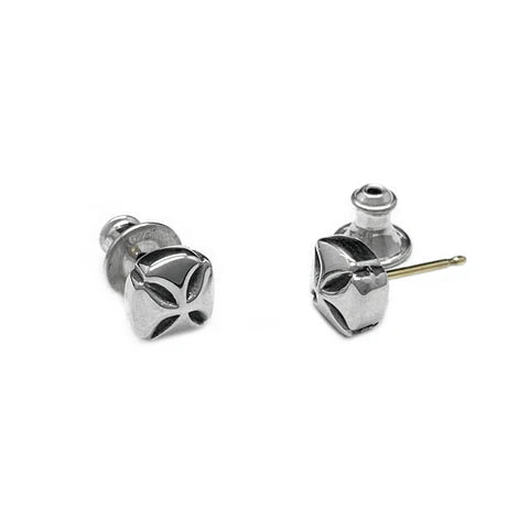 E1601 Silver Cross Stud Earrings