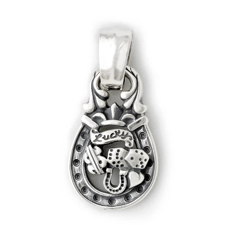 PN1036-A Horseshoe Pendant "LUCKY" Top - Large