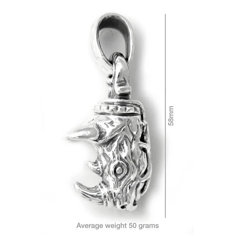 PN1016A 30th Anniversary Bill Wall Rhino Classic Pendant