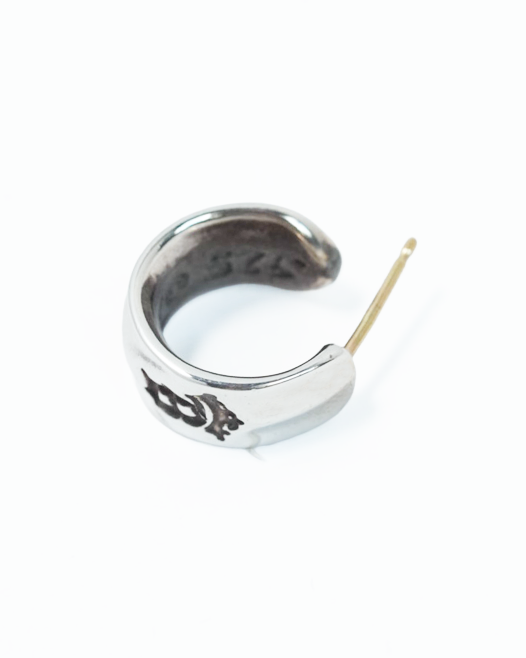 E214 "B" Crown Hoop Earrings