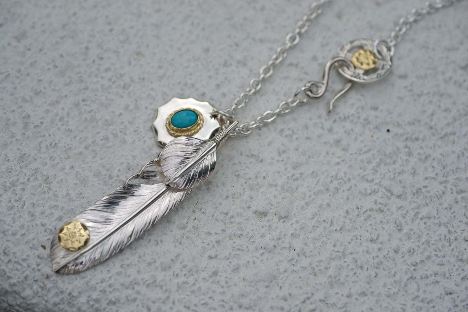 Albatory 18K Gold Cup Turquoise Metal Top S