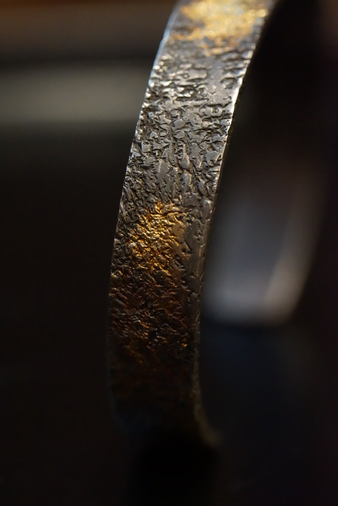 18K Gold Braze Bangle / Rough
