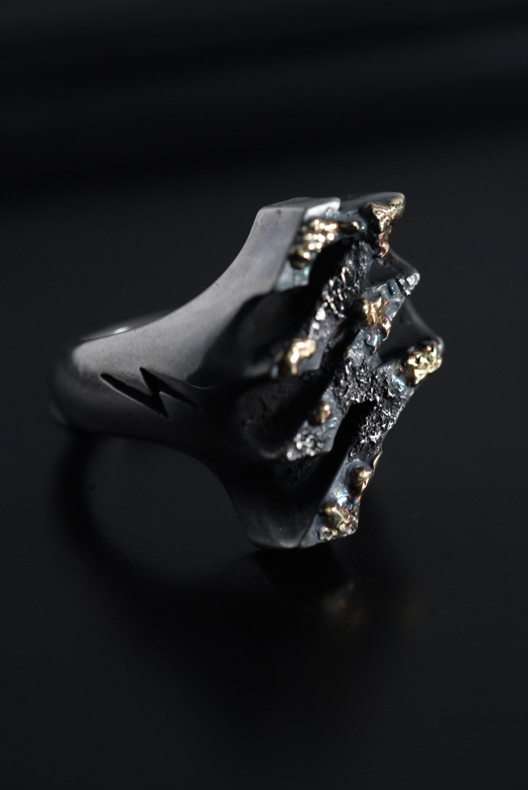 777 Lightning Ring w/18K Braze Custom