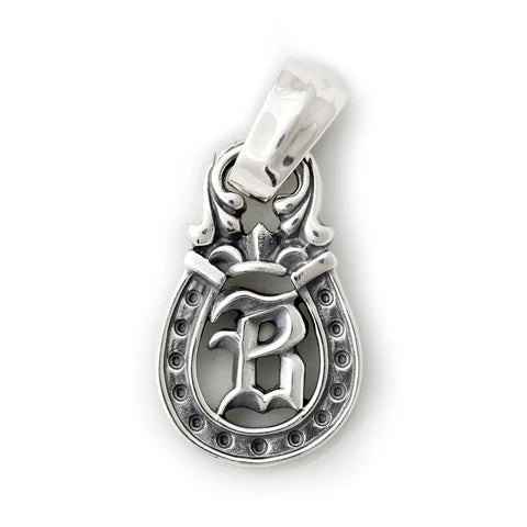 PN1036-F Horseshoe Pendant "B-INITIAL" Top - Large