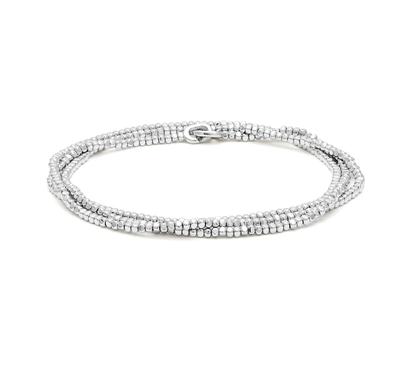 NOIX NECKLACE/BRACELET | THREE WRAP | STERLING SILVER