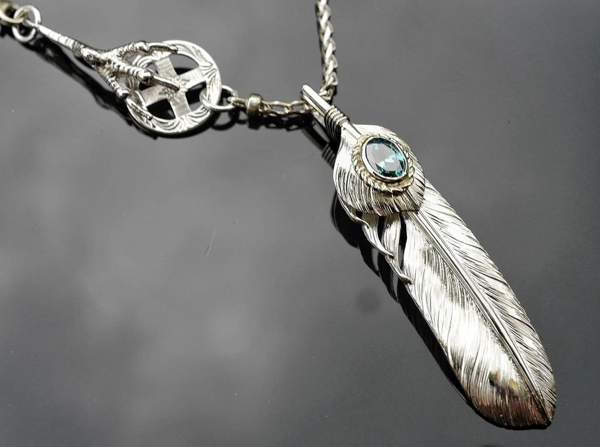 Albatory Silver Claw Silver Wheel Chain set