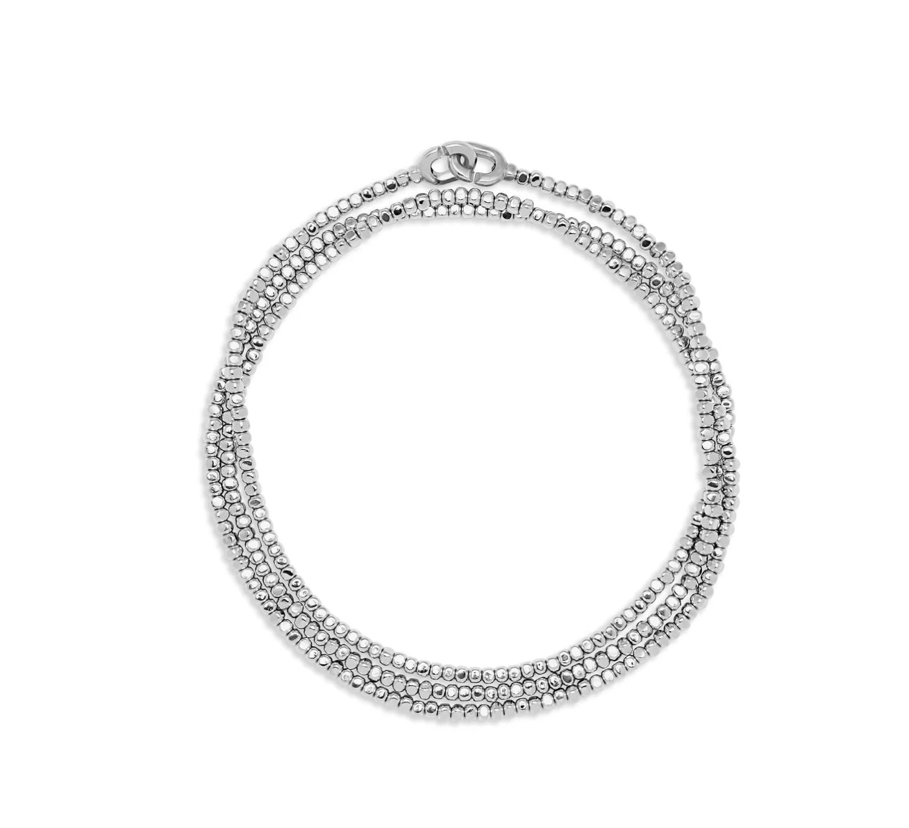 NOIX NECKLACE/BRACELET | THREE WRAP | STERLING SILVER